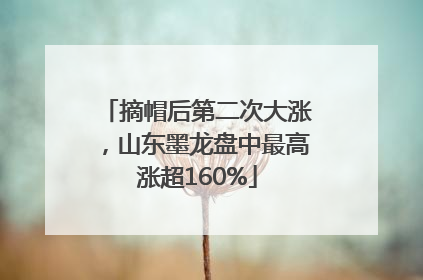 摘帽后第二次大涨，山东墨龙盘中最高涨超160%